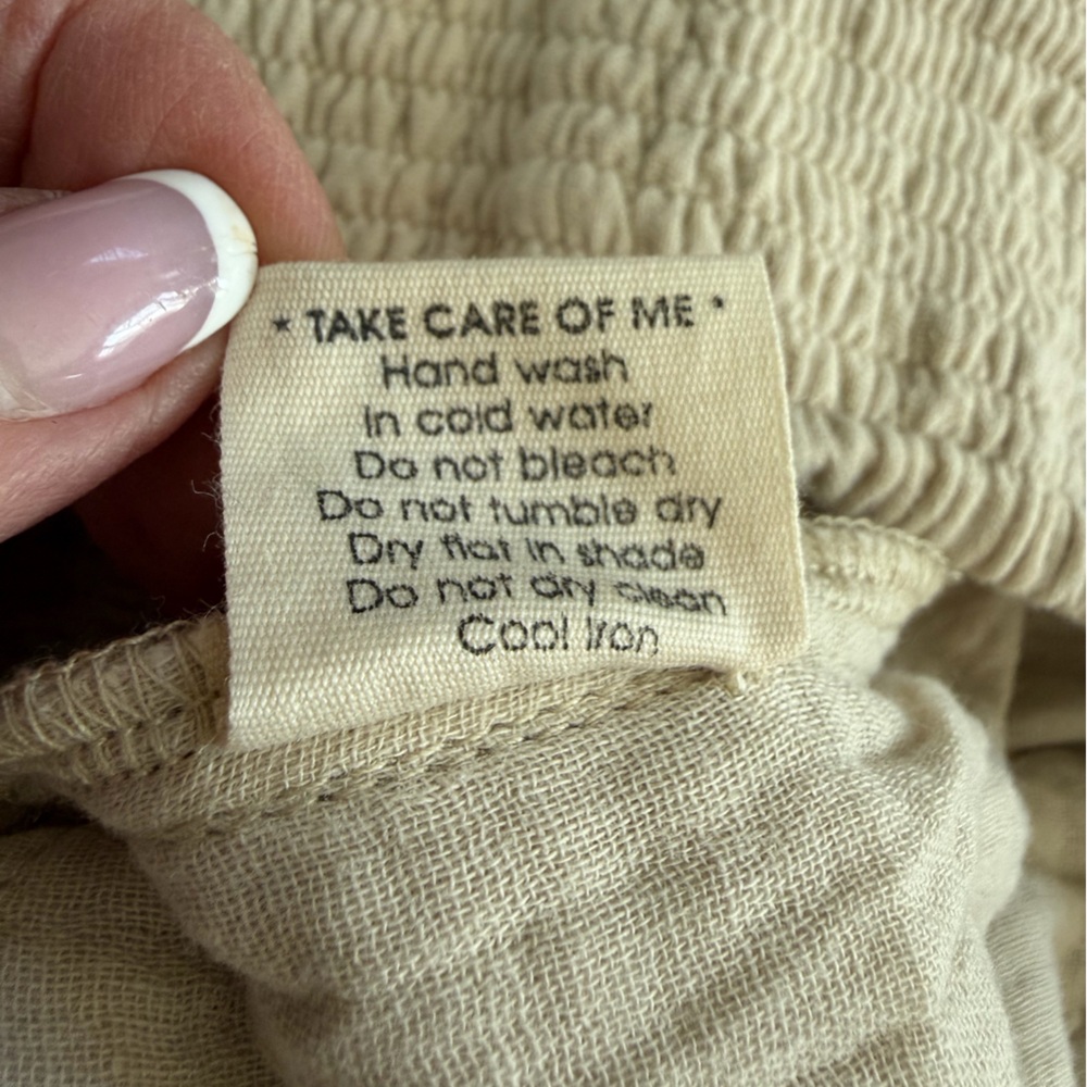 Nomad the Label Asana Cotton Wrap Pants, Stone - Picture 12 of 14